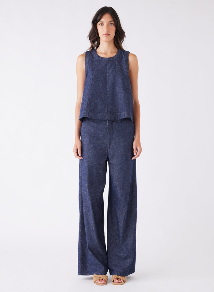 Revival Denim Top (Dark Blue Denim)