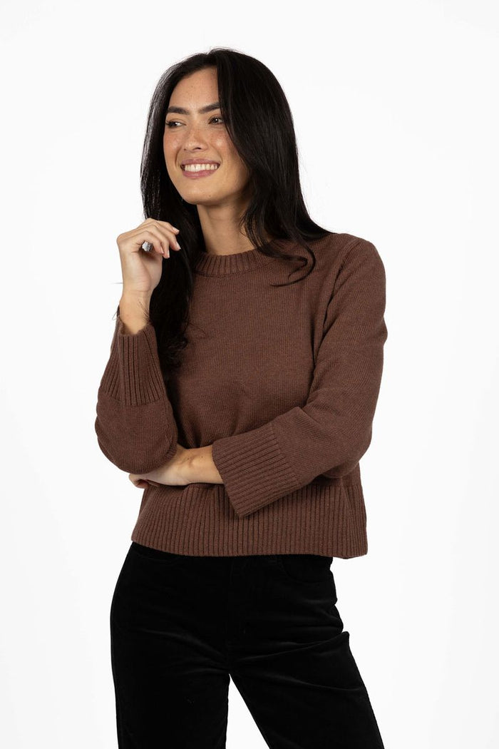 Humidity Women's Brown Knit Rexie Jumper | Gretel Lane