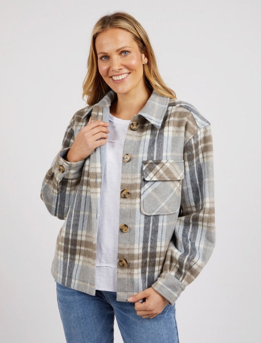 Rhodes Check Jacket Blue & Vintage White Foxwood