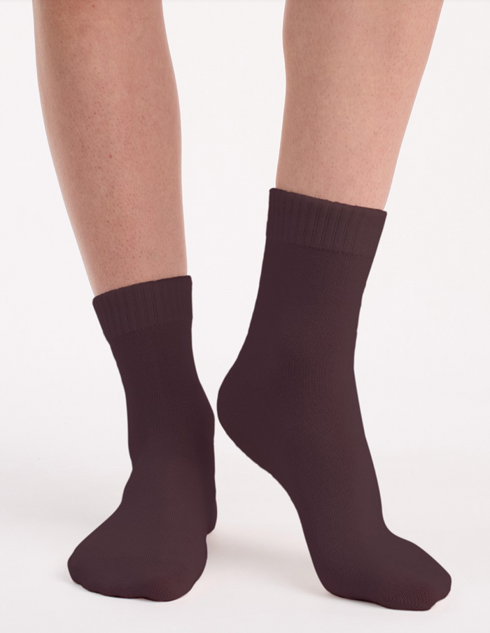 Ambra Rib Top Crew Sock - 2 Pair Pack in Ballet & Fudge | Women's Socks | Gretel Lane