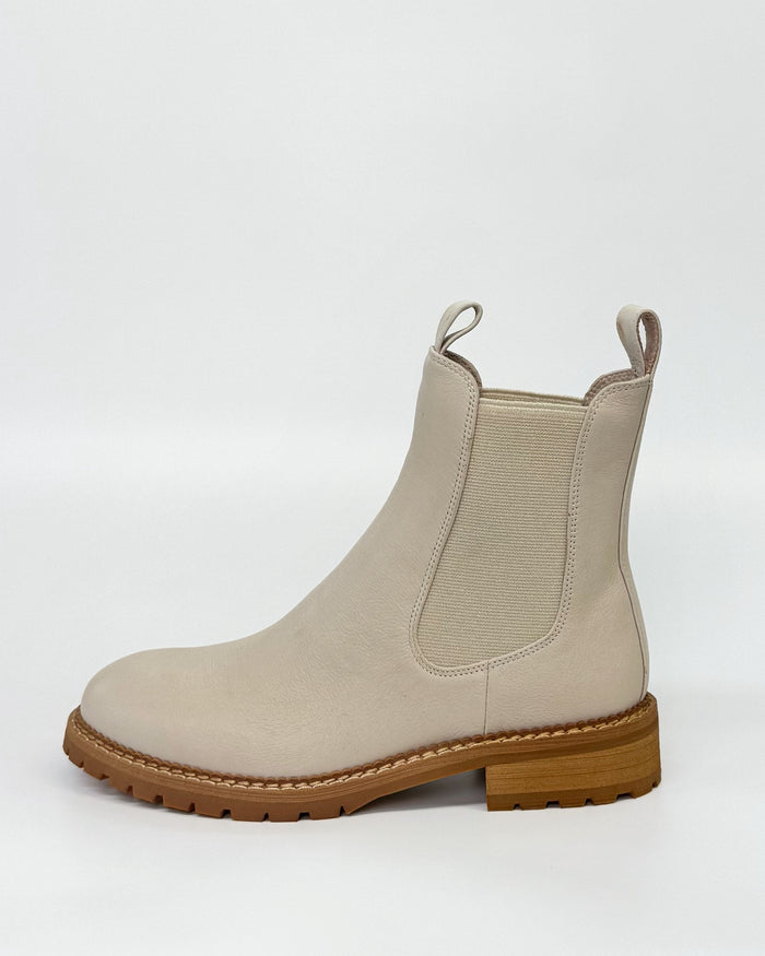 Mollini Women's Cream Leather Roccom Ankle Boot | Gretel Lane