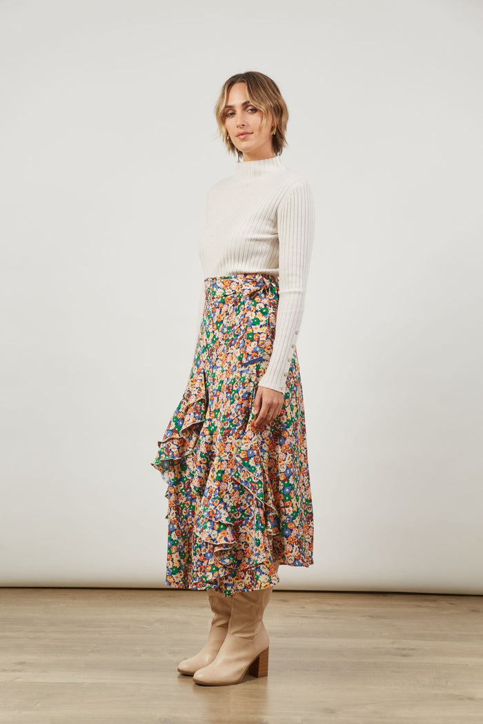 Romance Wrap Skirt (Meadow Bloom)
