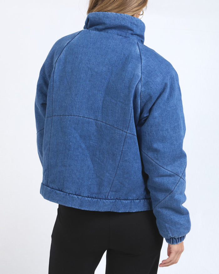 Foxwood Women's Blue Denim Rosalee Puffer Jacket | Gretel Lane