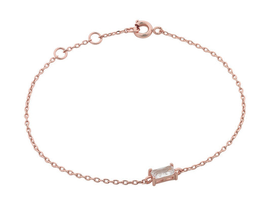 Liberté Women's Rose Gold Bracelet with CZ Crystal | Gretel Lane