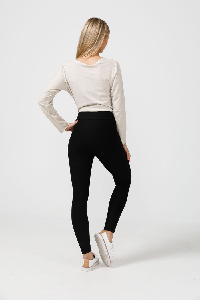 Slim Stretch Pants  - Black | Brave + True