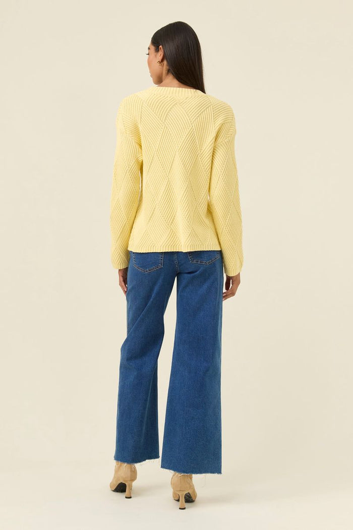 Isle of Mine Women's Yellow Sadie Ribbed Knit Jumper | Gretel Lane
