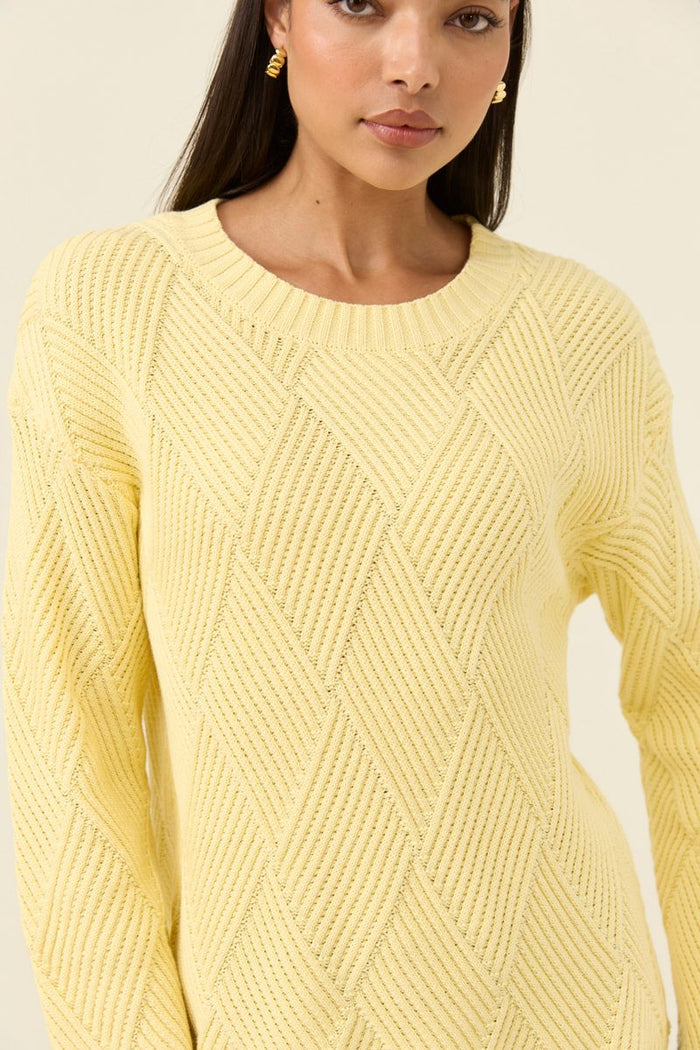 Isle of Mine Women's Yellow Sadie Ribbed Knit Jumper | Gretel Lane
