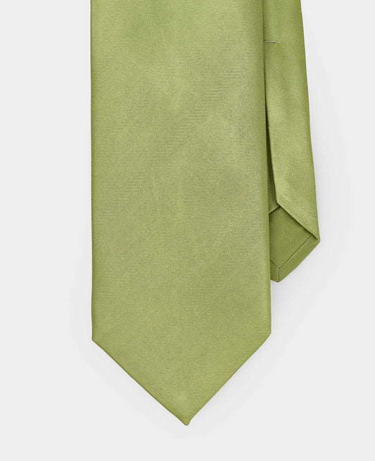 Men's Sage Green Seven Fold Silk Tie