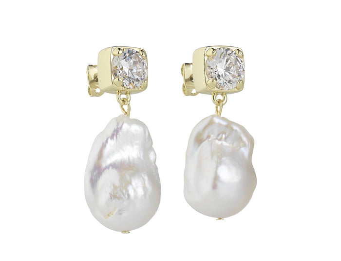 Liberte Sallie Women's Crystal/Pearl Drop Earring Gold | Women's Jewellery | Gretel Lane