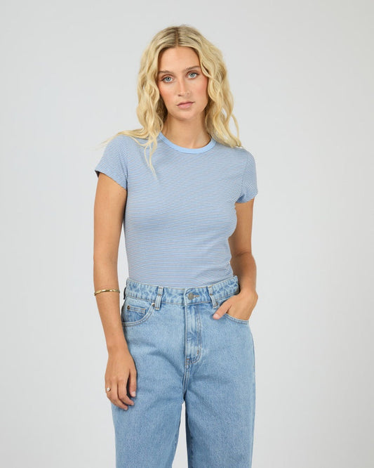 All About Eve Sami Cotton Stripe Tee in Blue | Women's Clothing | Gretel Lane