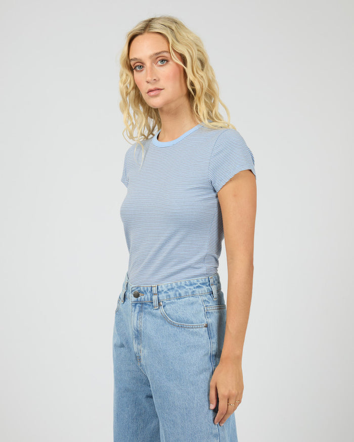 All About Eve Sami Cotton Stripe Tee in Blue | Women's Clothing | Gretel Lane