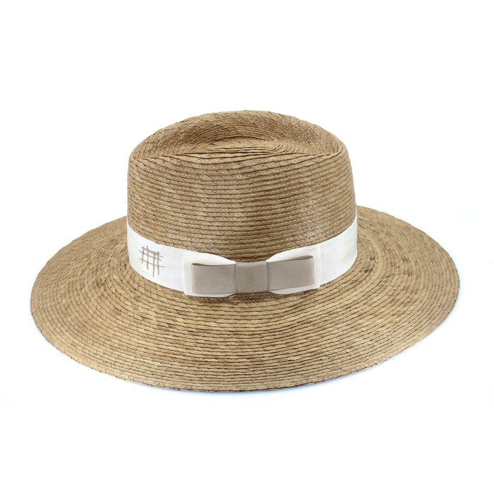 Tina M Santiago Straw Fedora Natural/Cream | Women's Hats | Gretel Lane