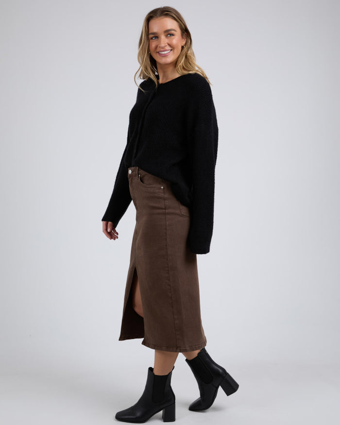 Scout Midi Skirt (Chocolate)