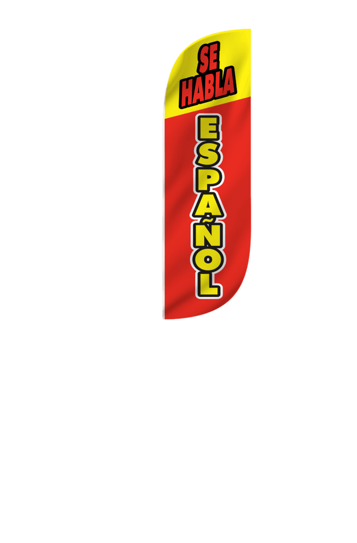 Se Habla Espanol Feather Flag
