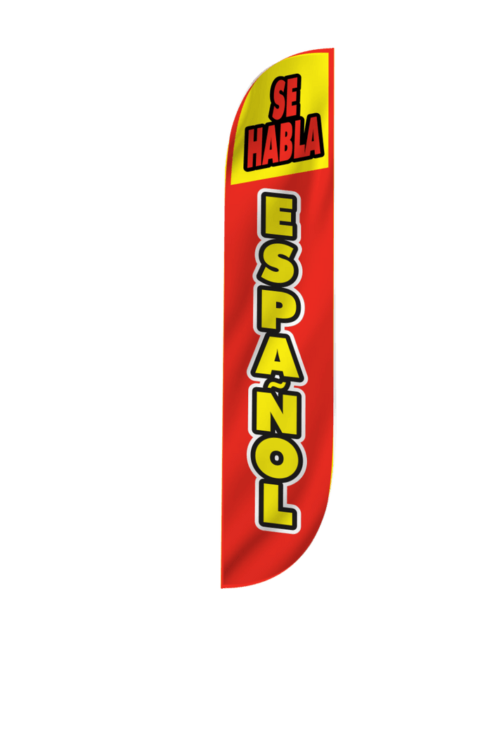 Se Habla Espanol Feather Flag