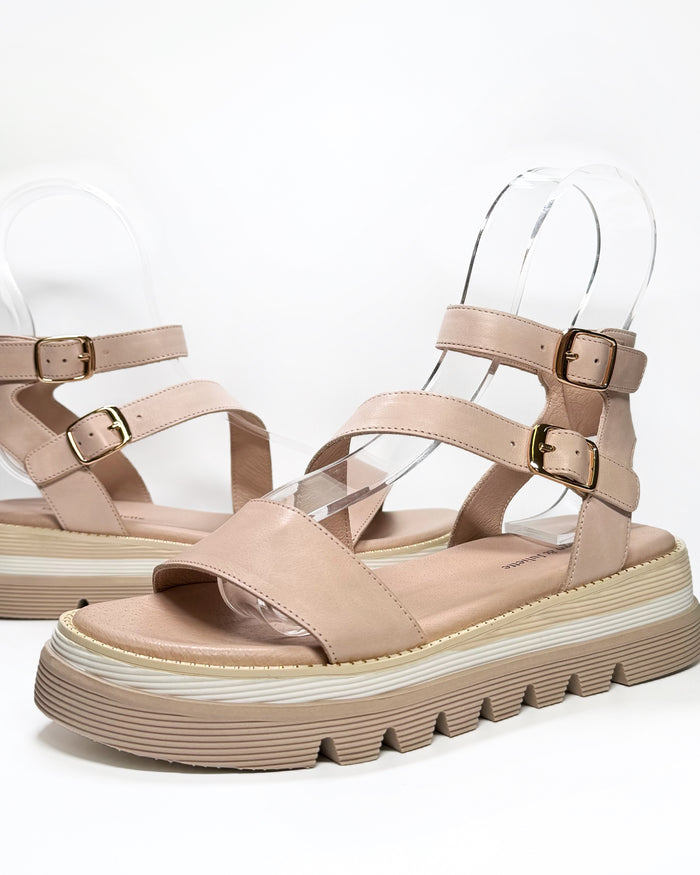 Selima Women's Almond Leather Sandal