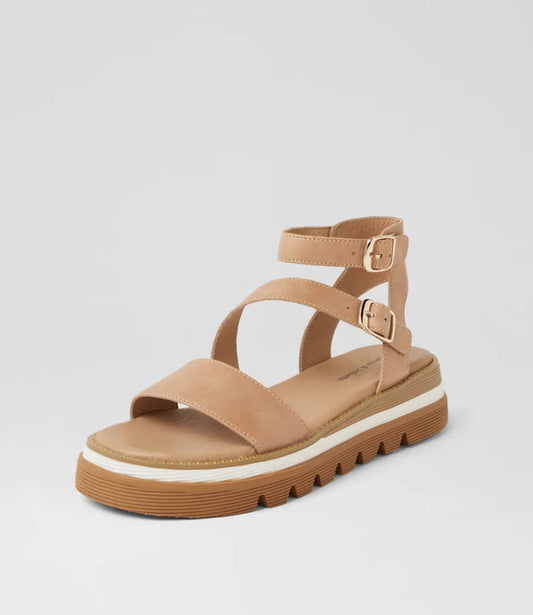 Django & Juliette Selima Women's Leather Sandals Cappuccino | Women's Shoes | Gretel Lane