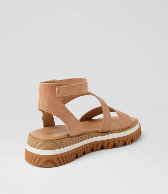 Django & Juliette Selima Women's Leather Sandals Cappuccino | Women's Shoes | Gretel Lane