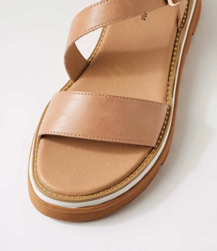 Django & Juliette Selima Women's Leather Sandals Cappuccino | Women's Shoes | Gretel Lane