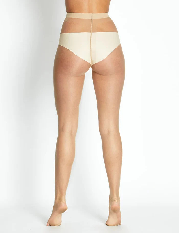 LEVANTE Women's sheer nude tights | open toe pantyhose