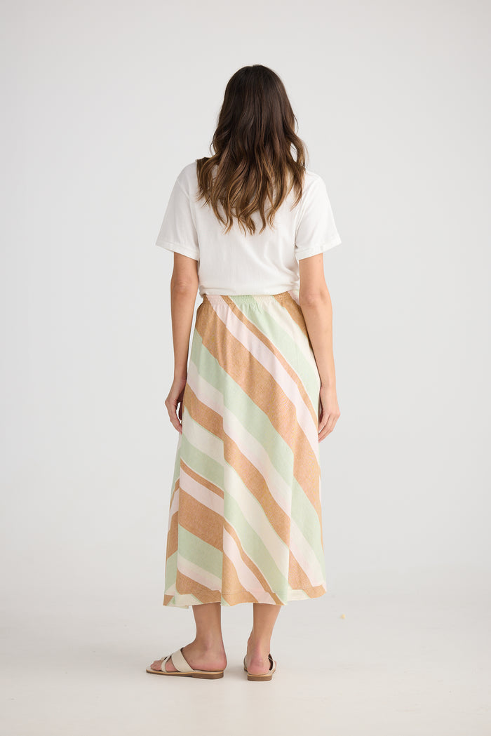 Sicily Skirt (Melon Field Stripe)