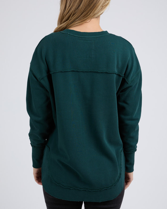 Green Foxwood Simplified Crew Sweatshirt | Gretel Lane