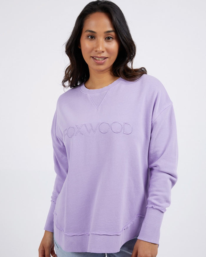 Foxwood lavender women’s crew neck sweater