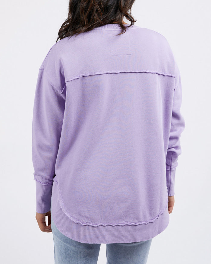 women’s crew neck jumper in Lavender | Foxwood
