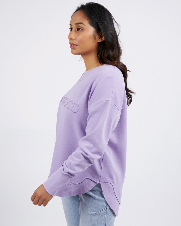 Women’s lavender sweatshirt hi-lo hem | Foxwood