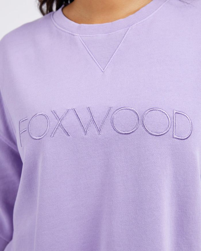 classic Foxwood logo embroidered crew neck jumper