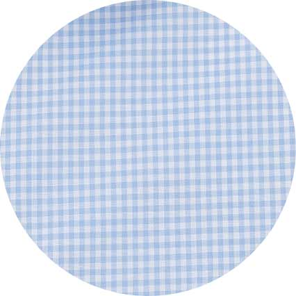 Men's Sky Blue Cotton Gingham Slim Fit Formal Shirt fabric swatch