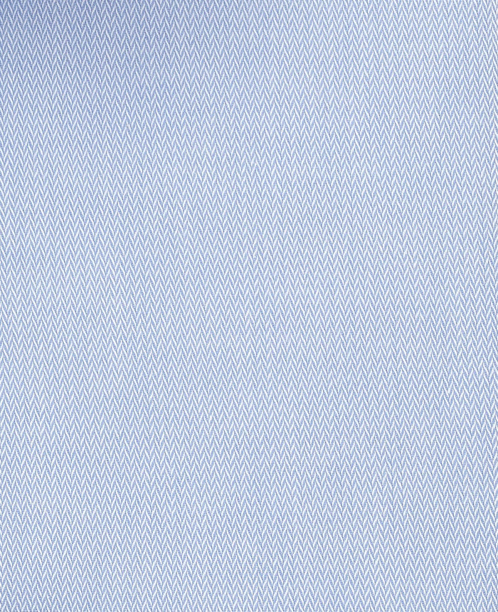 Men's Sky Blue Stretch Cotton Herringbone Slim Fit Formal Shirt With Single Cuffs fabric detail