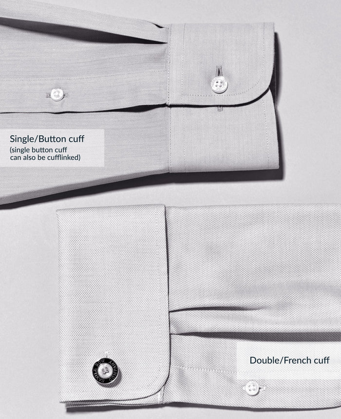Men's Sky Blue Twill Classic Fit Formal Shirt cuff explanations