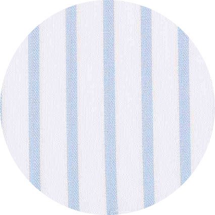 Men's Sky Blue White Cotton Stripe Classic Fit Winchester Formal Shirt With Double Cuffs fabric swatch
