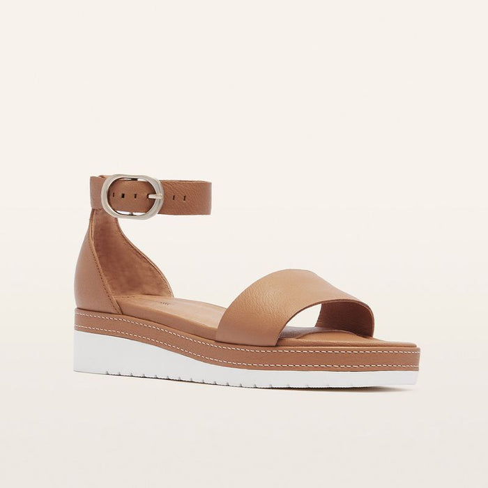 Flatform wedge Tan women's sandal | Gretel Lane