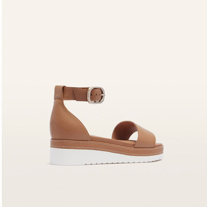 Flatform wedge Tan women's sandal | Gretel Lane
