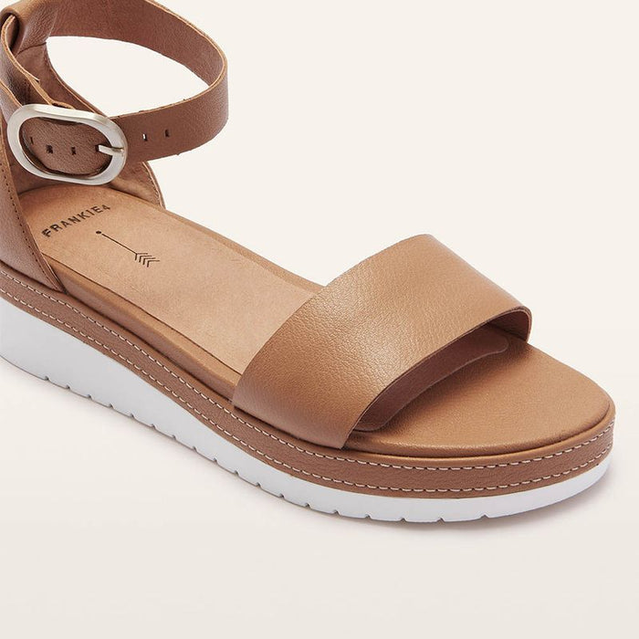 Flatform wedge Tan women's sandal | Gretel Lane