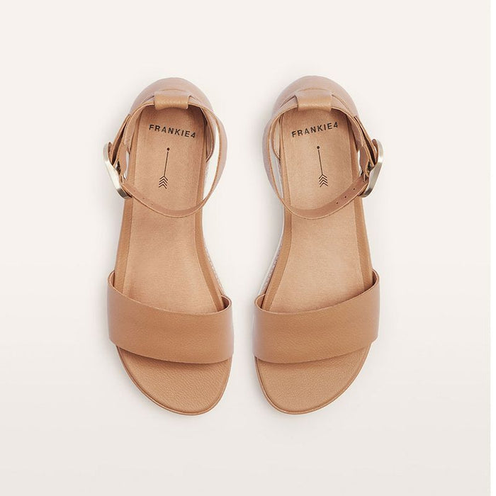 Flatform wedge Tan women's sandal | Gretel Lane