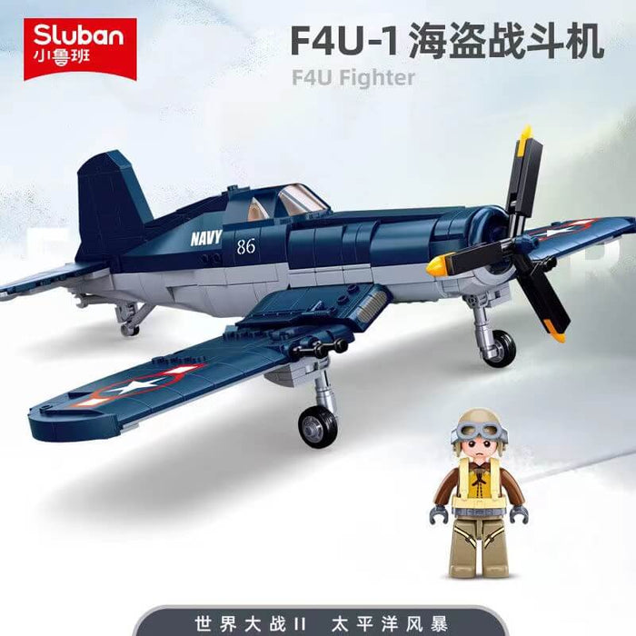 SLUBAN WW2 F4U-1 Pirate fighter Sluban