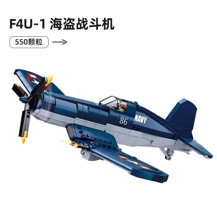 SLUBAN WW2 F4U-1 Pirate fighter Sluban