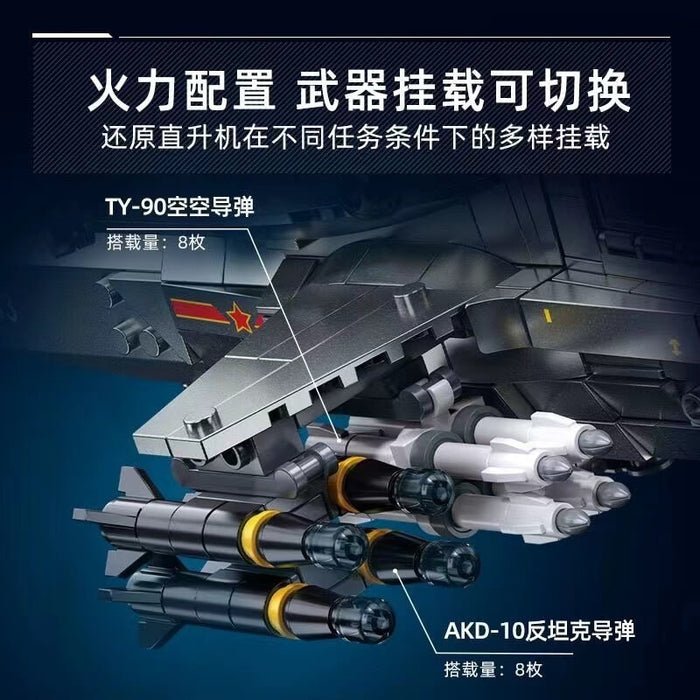 Sluban WZ-10S Armed Helicopter Metallic Paint Coating