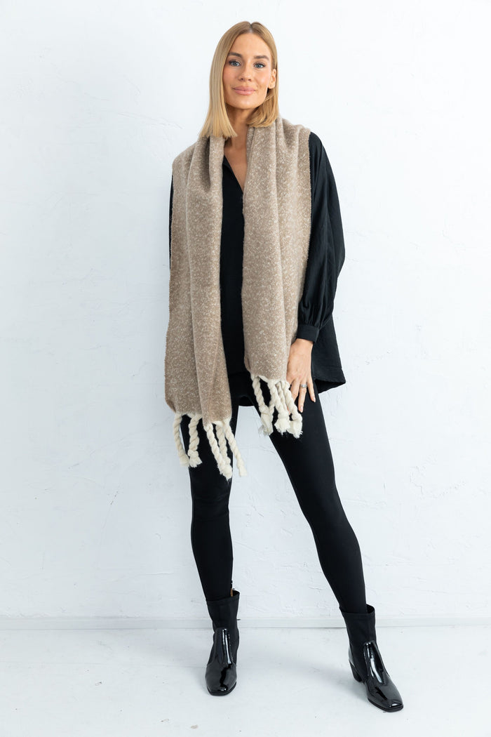 Snowstorm Oversized Winter Scarf Stone | Holiday life