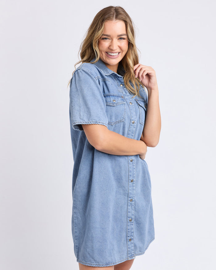 Foxwood Women's Denim Mini Dress | Gretel Lane