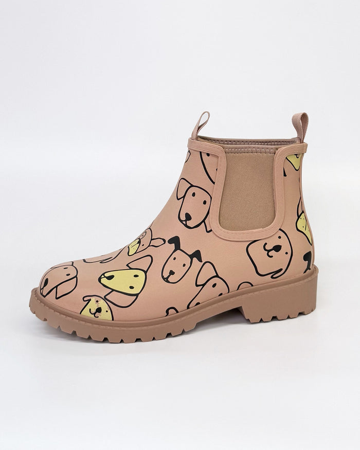Diana Ferrari Women's Blush Gumboot with Dog Print | Gretel Lane