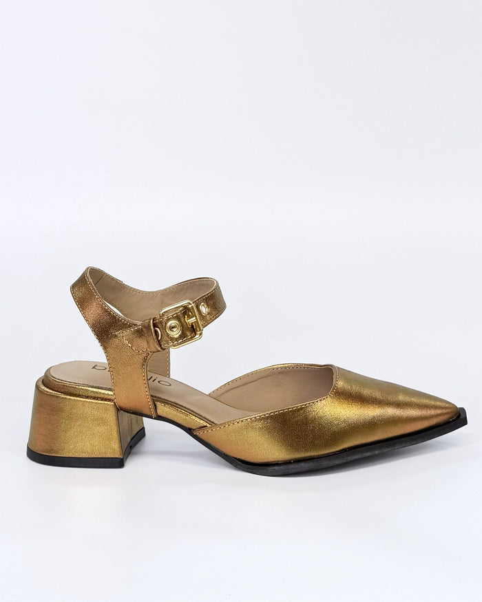 Brazilio ST7560582 Leather Pointed Toe Sandal Cristal Bronze | Women's Shoes Online | Gretel Lane