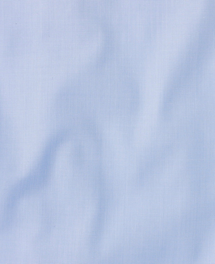 stephen light blue end on end made to measure shirt fabric detail