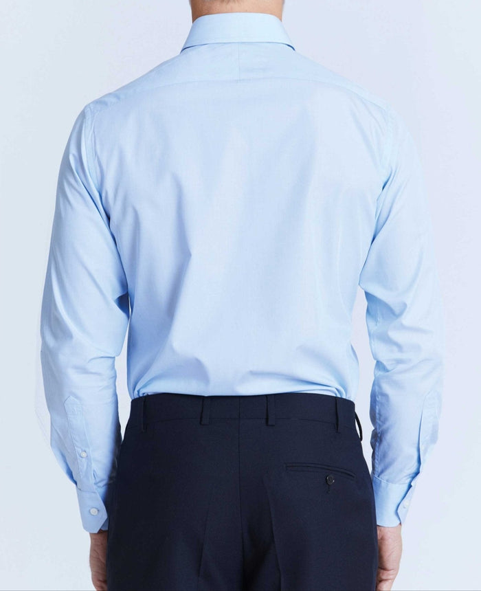 stephen light blue end on end made to measure shirt model back 1