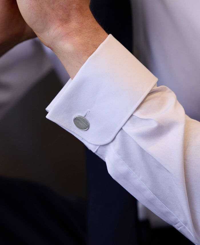 Sterling Silver Turned Push Cufflinks