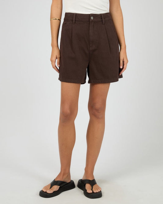 All About Eve Stevie High Rise Denim Short Brown | Women's Clothing | Gretel Lane