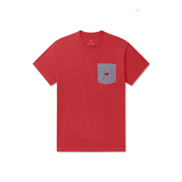 Red with Navy